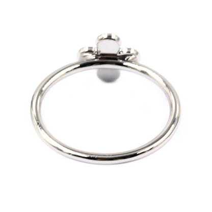 Gilded Lane 14K Gold 0.09ctw Diamond Clover Cluster Ring