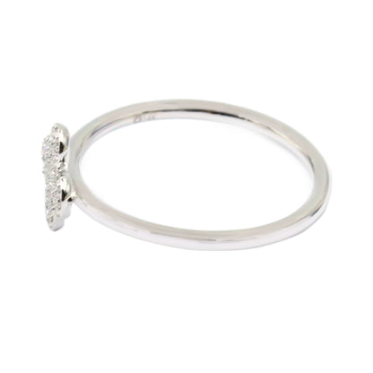 Gilded Lane 14K Gold 0.09ctw Diamond Clover Cluster Ring