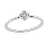 Gilded Lane 14K Gold 0.09ctw Diamond 5-Stone Cluster Stacking Ring