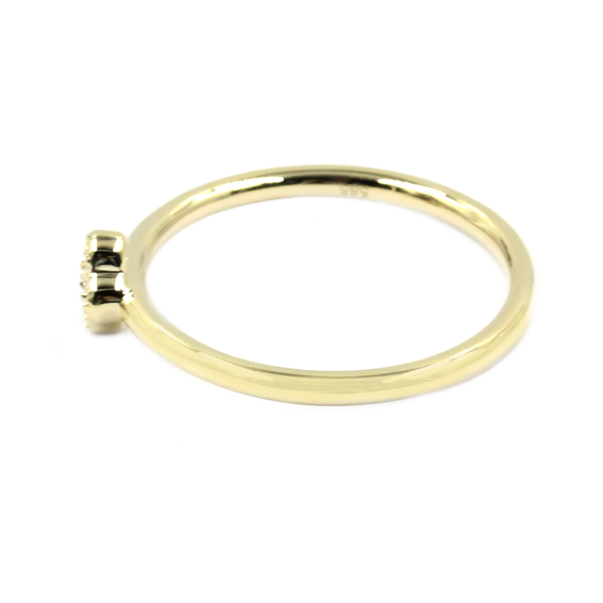 Gilded Lane 14K Gold 0.09ctw Diamond 5-Stone Cluster Stacking Ring