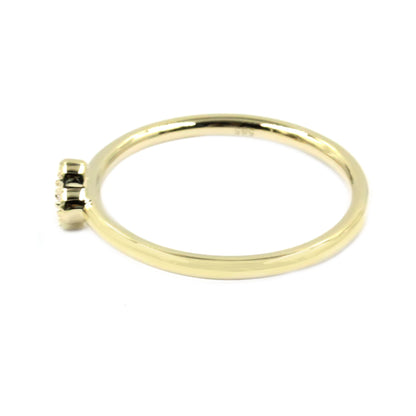 Gilded Lane 14K Gold 0.09ctw Diamond 5-Stone Cluster Stacking Ring