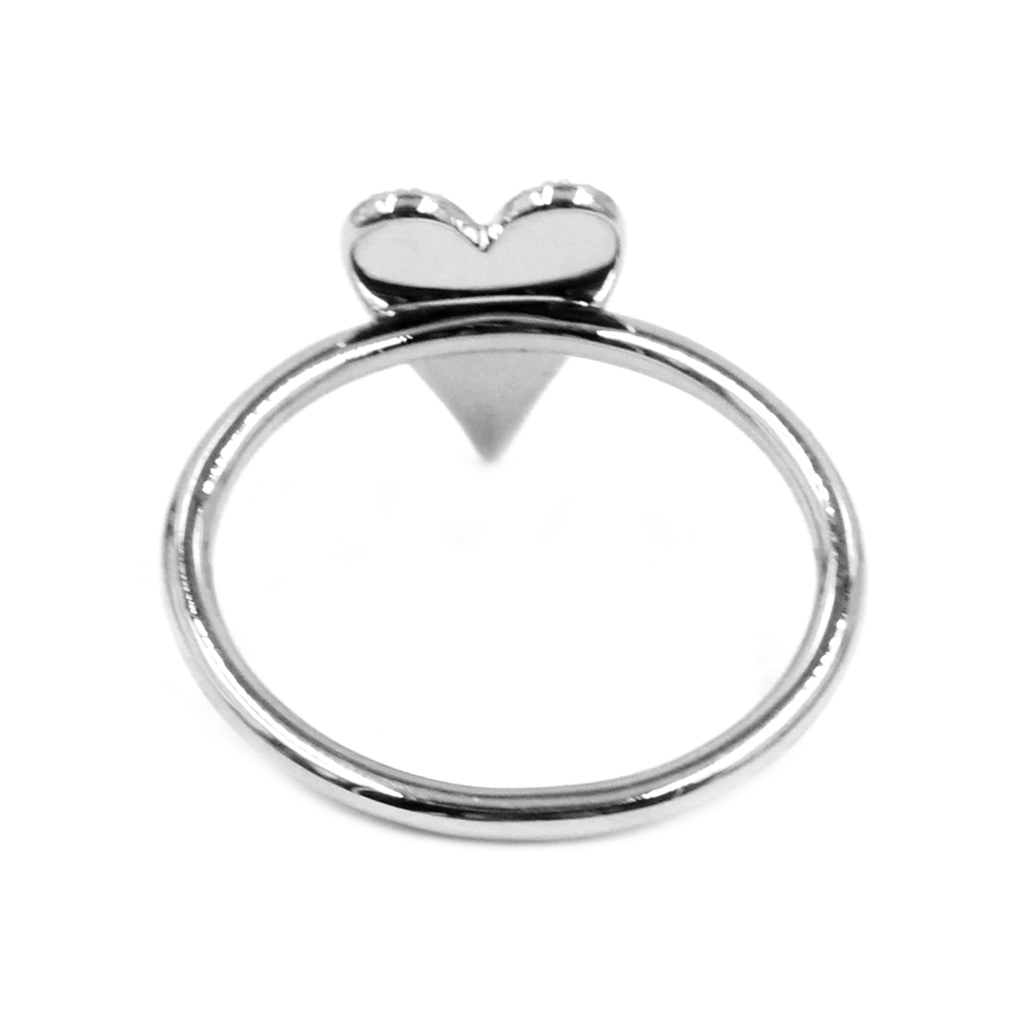 Gilded Lane 14K Gold 0.12ctw Diamond Pave Heart Ring