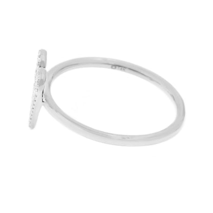 Gilded Lane 14K Gold 0.12ctw Diamond Pave Heart Ring