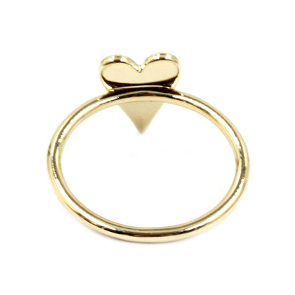 Gilded Lane 14K Gold 0.12ctw Diamond Pave Heart Ring