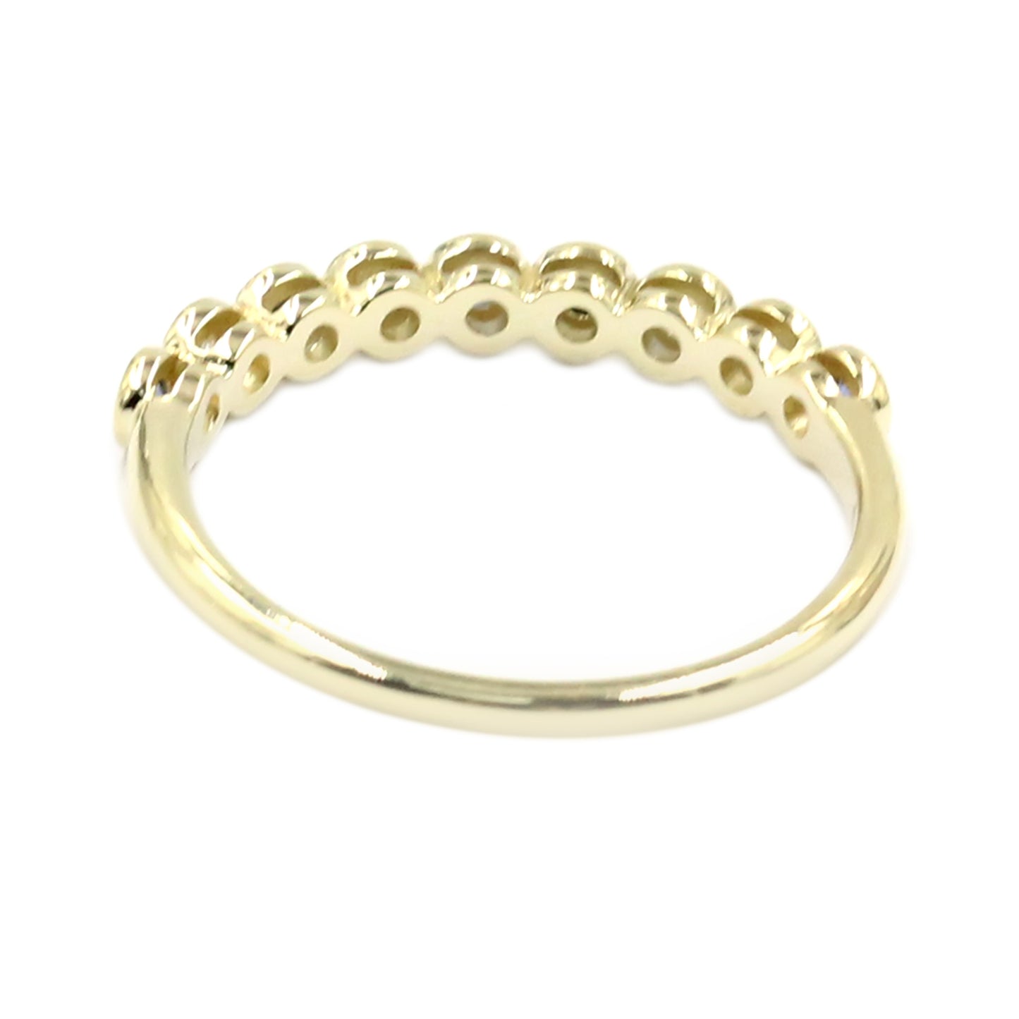 Gilded Lane 14K Gold Choice of Bezel-Set Sapphire & Diamond Stack Ring
