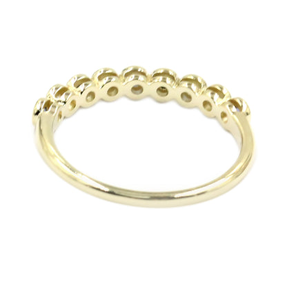 Gilded Lane 14K Gold Choice of Bezel-Set Sapphire & Diamond Stack Ring