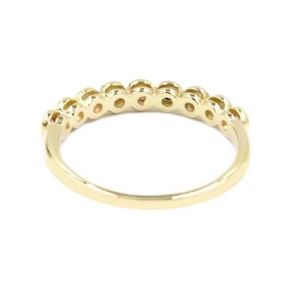 Gilded Lane 14K Gold Choice of Bezel-Set Sapphire & Diamond Stack Ring