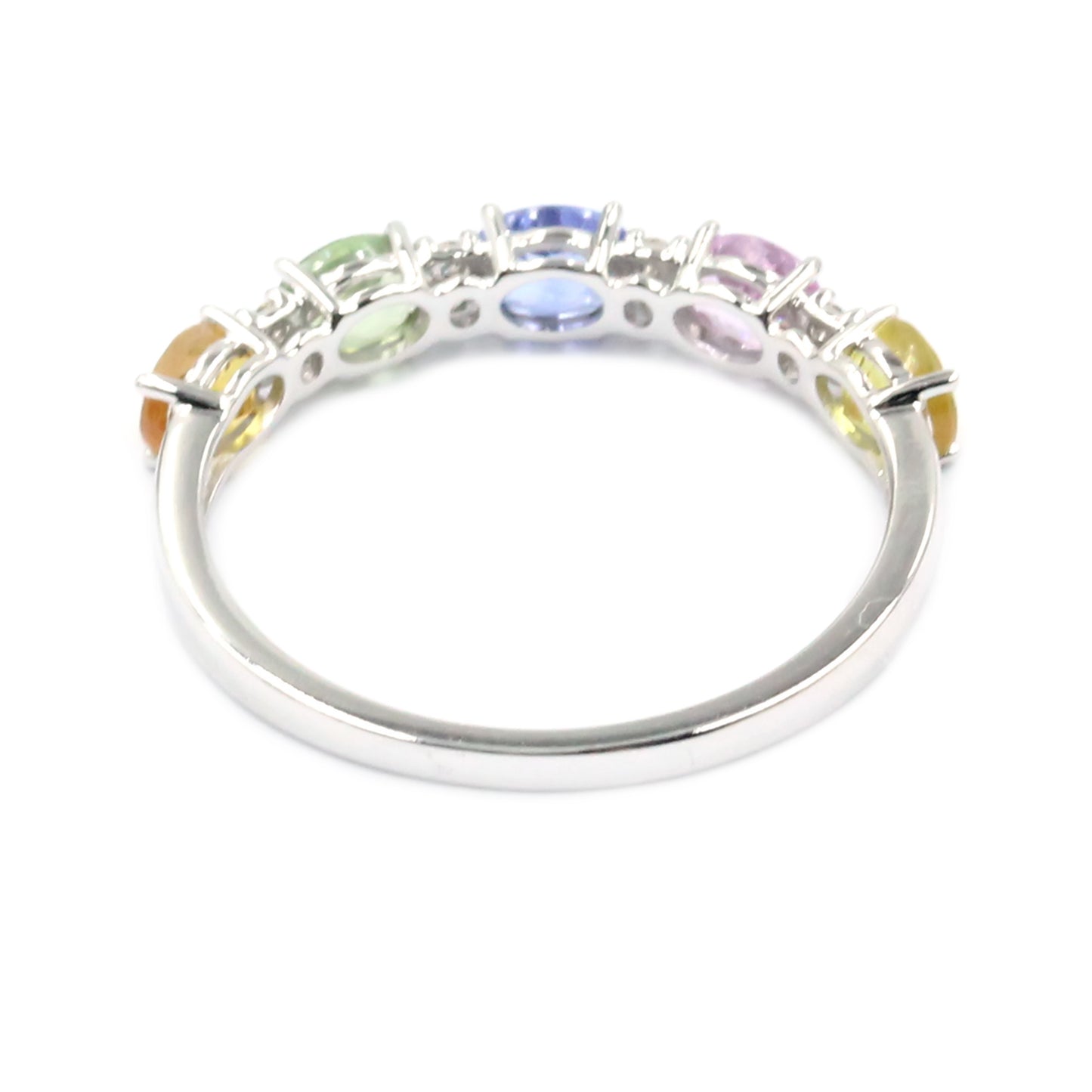 Gilded Lane 14K Gold 5-Stone Oval Multi-Sapphire & Diamond Ring