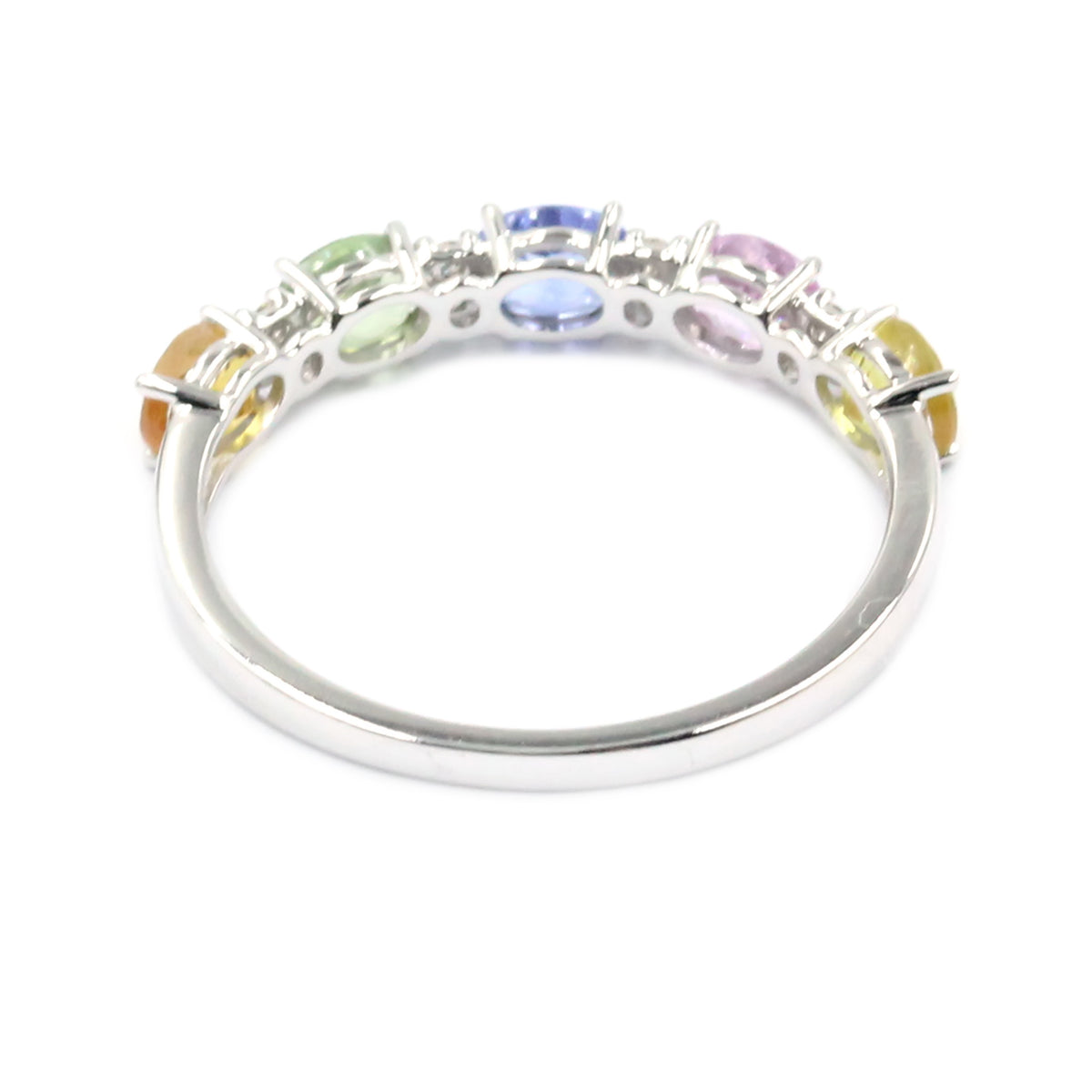 Gilded Lane 14K Gold 5-Stone Oval Multi-Sapphire & Diamond Ring