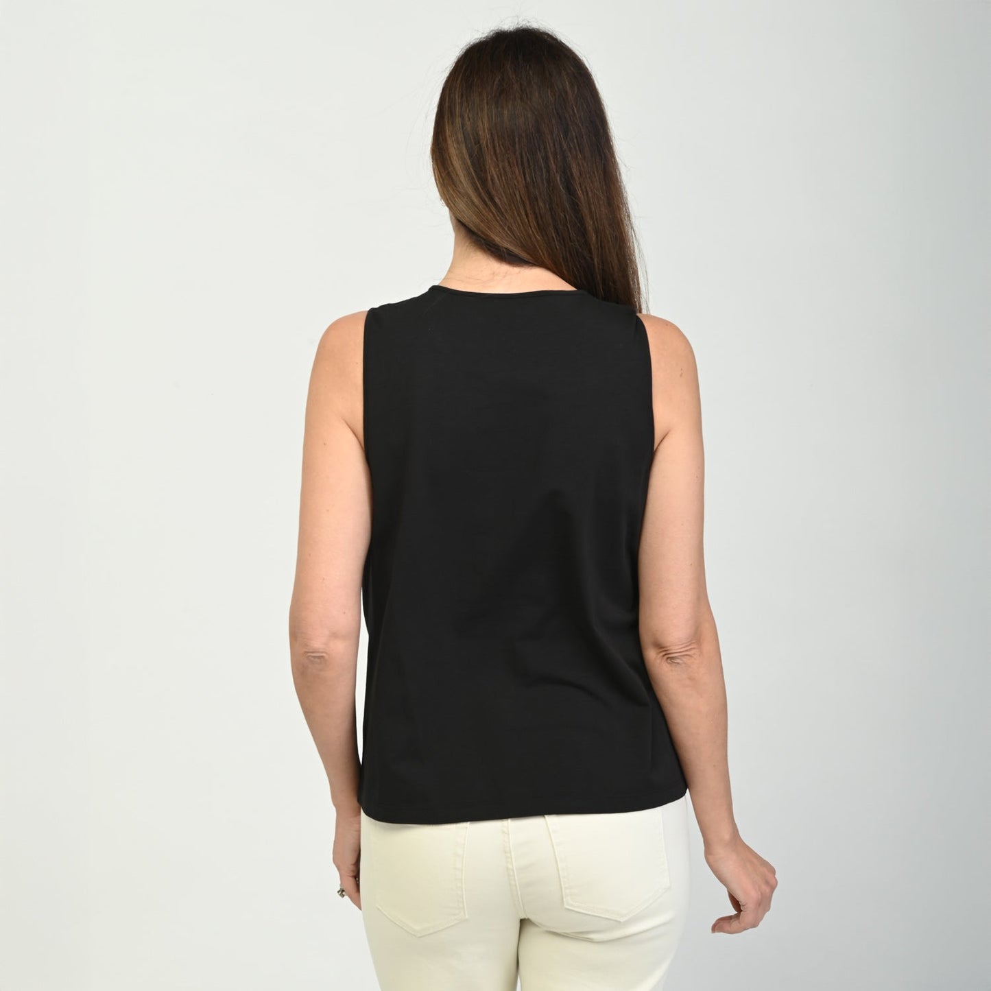 Christopher & Banks Embroidered Yoke Sleeveless Top