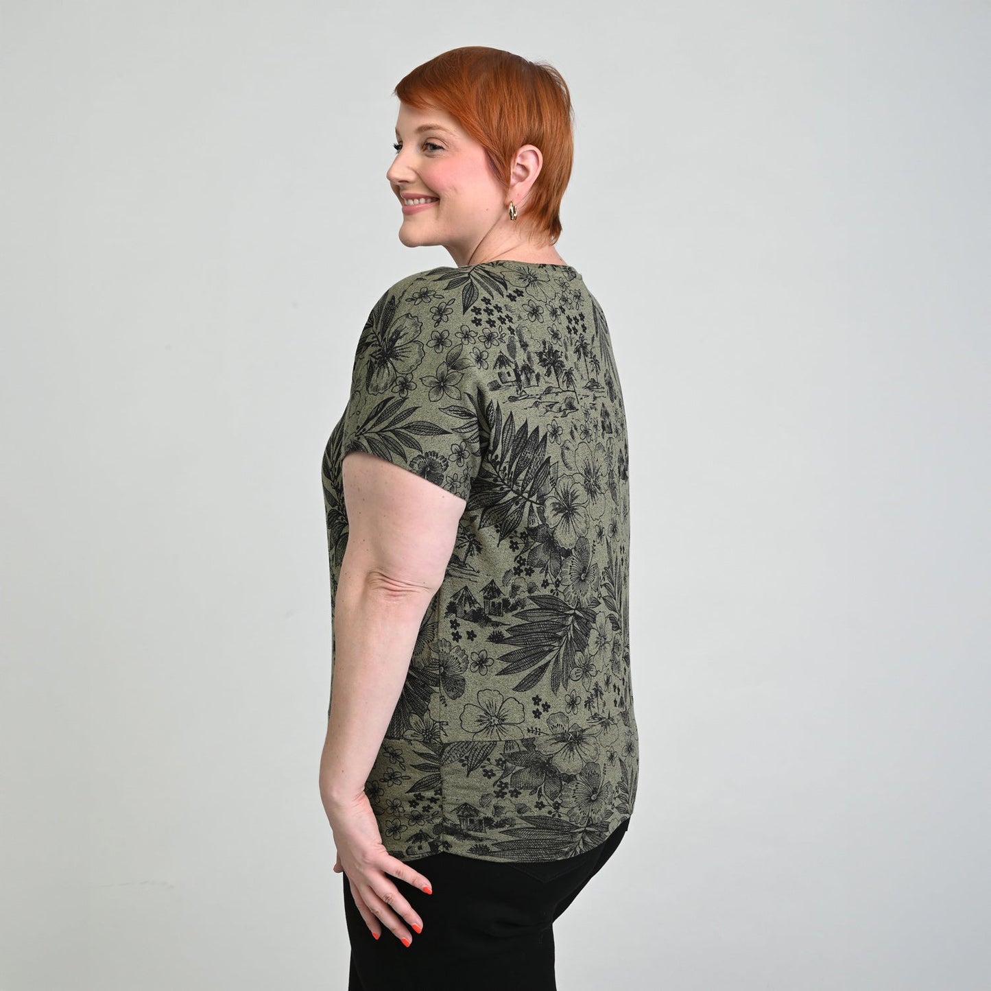 Christopher & Banks Ruched Banded Hem Top