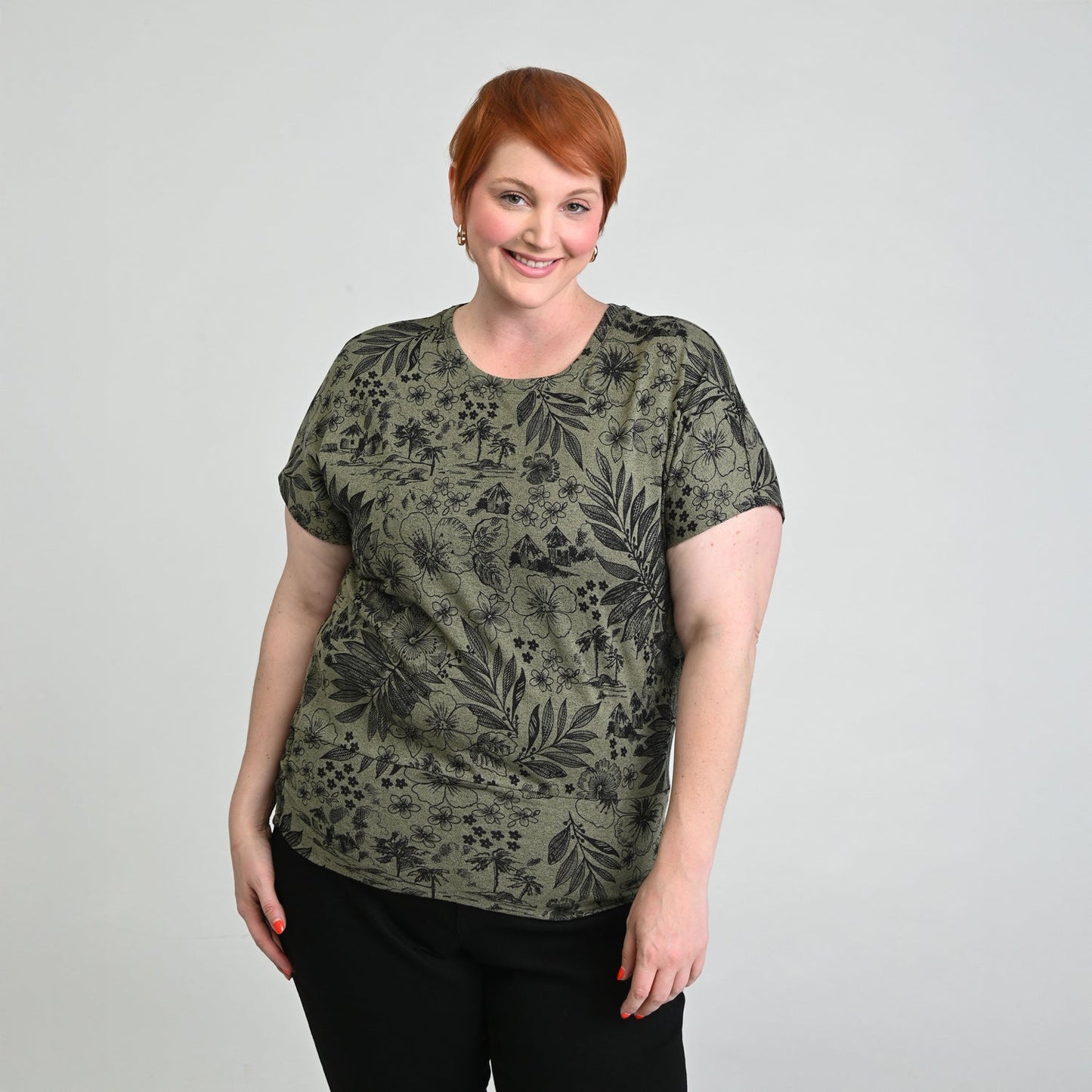 Christopher & Banks Ruched Banded Hem Top