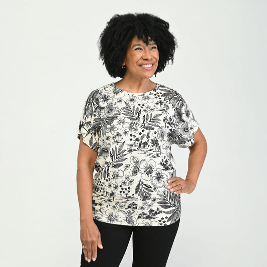 Christopher & Banks Ruched Banded Hem Top