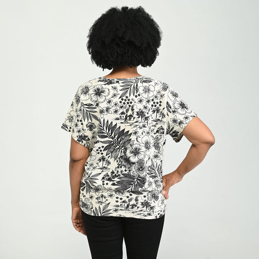 Christopher & Banks Ruched Banded Hem Top