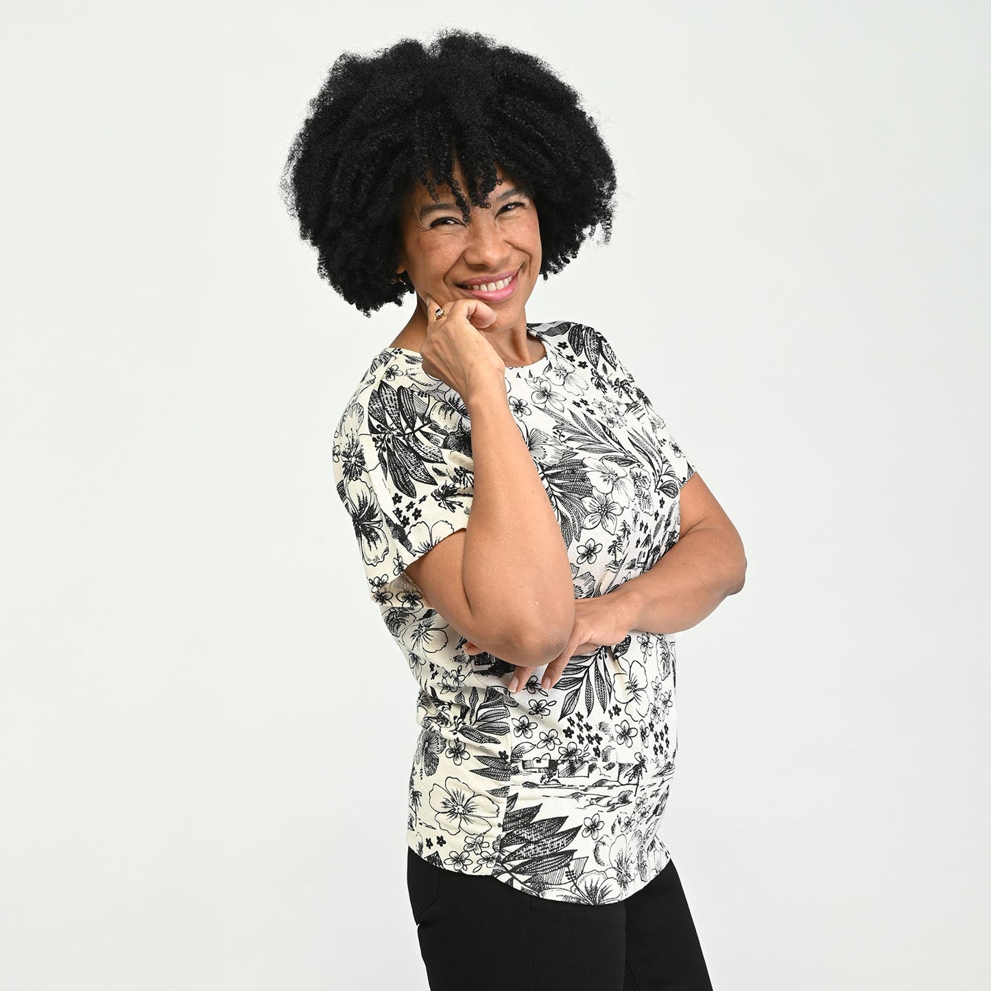 Christopher & Banks Ruched Banded Hem Top