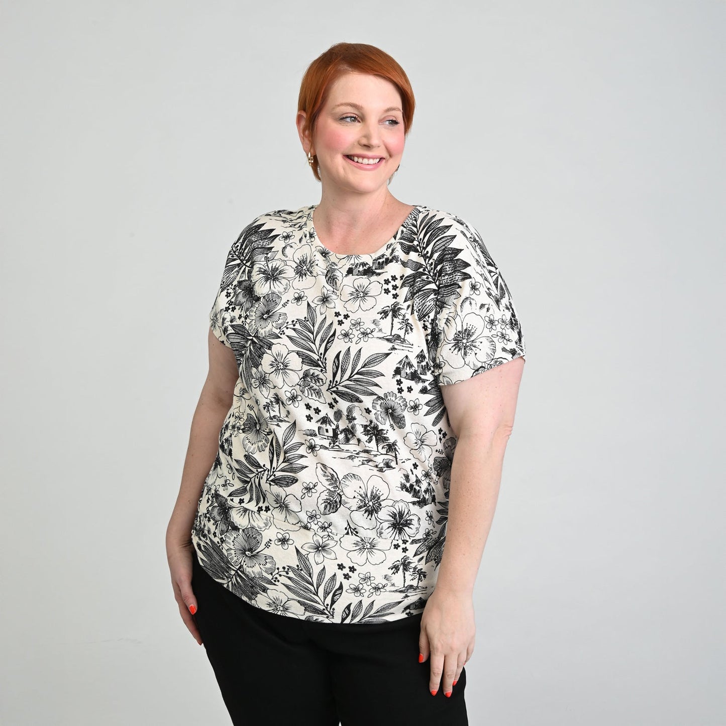 Christopher & Banks Ruched Banded Hem Top