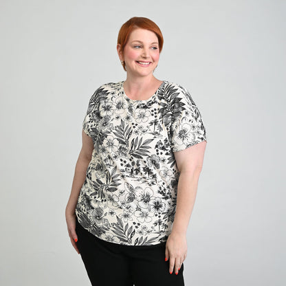 Christopher & Banks Ruched Banded Hem Top