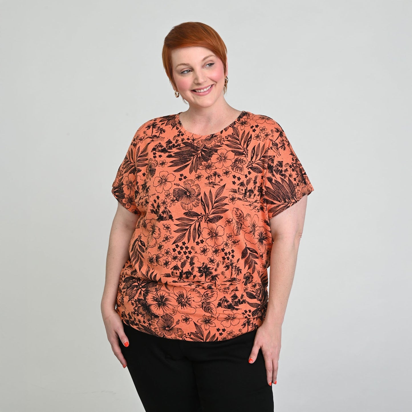 Christopher & Banks Ruched Banded Hem Top