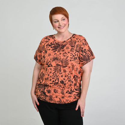 Christopher & Banks Ruched Banded Hem Top