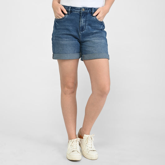 Christopher & Banks Relaxed Fit Cuffed Denim Shorts
