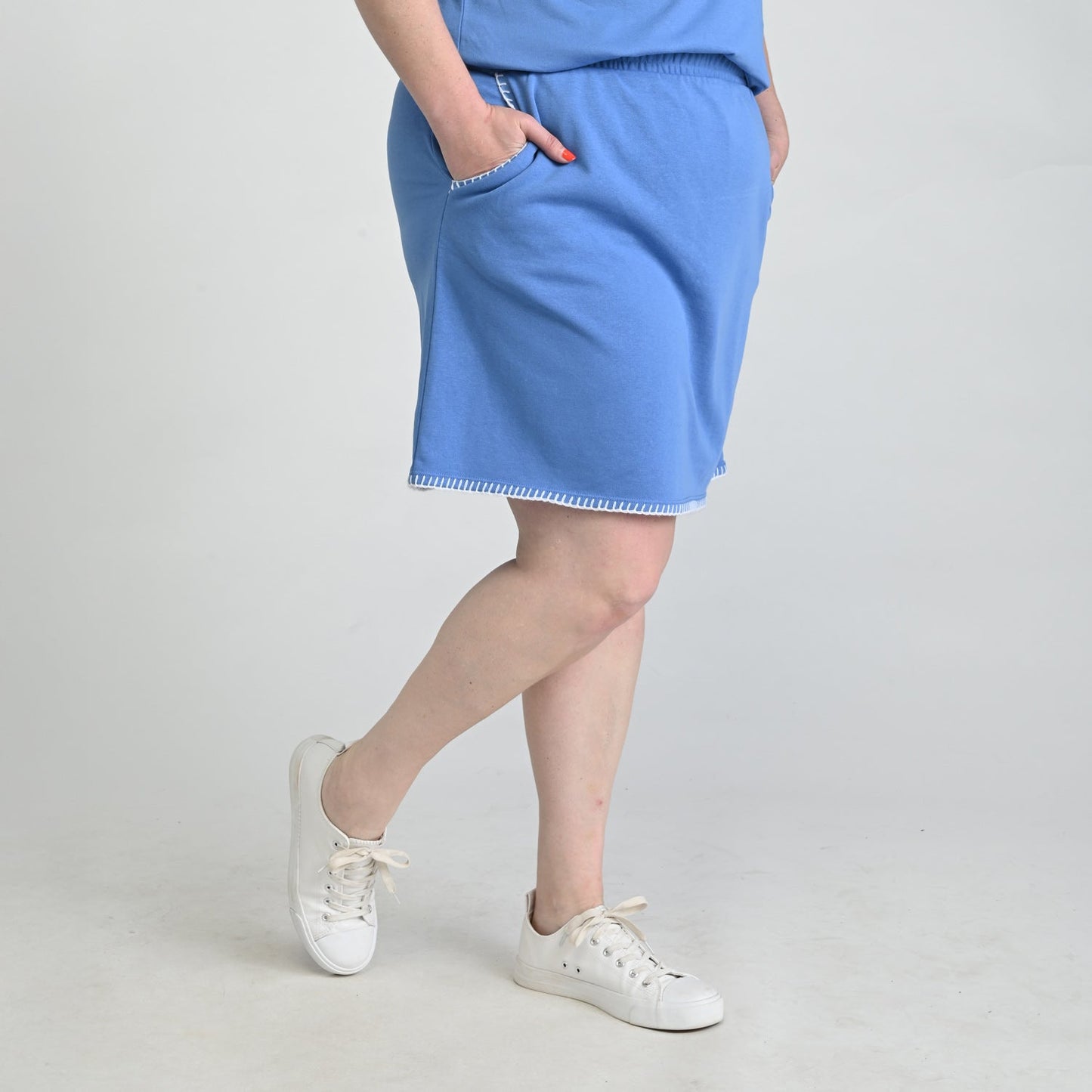 Christopher & Banks Relaxed Restyled Whip Stitch Skort