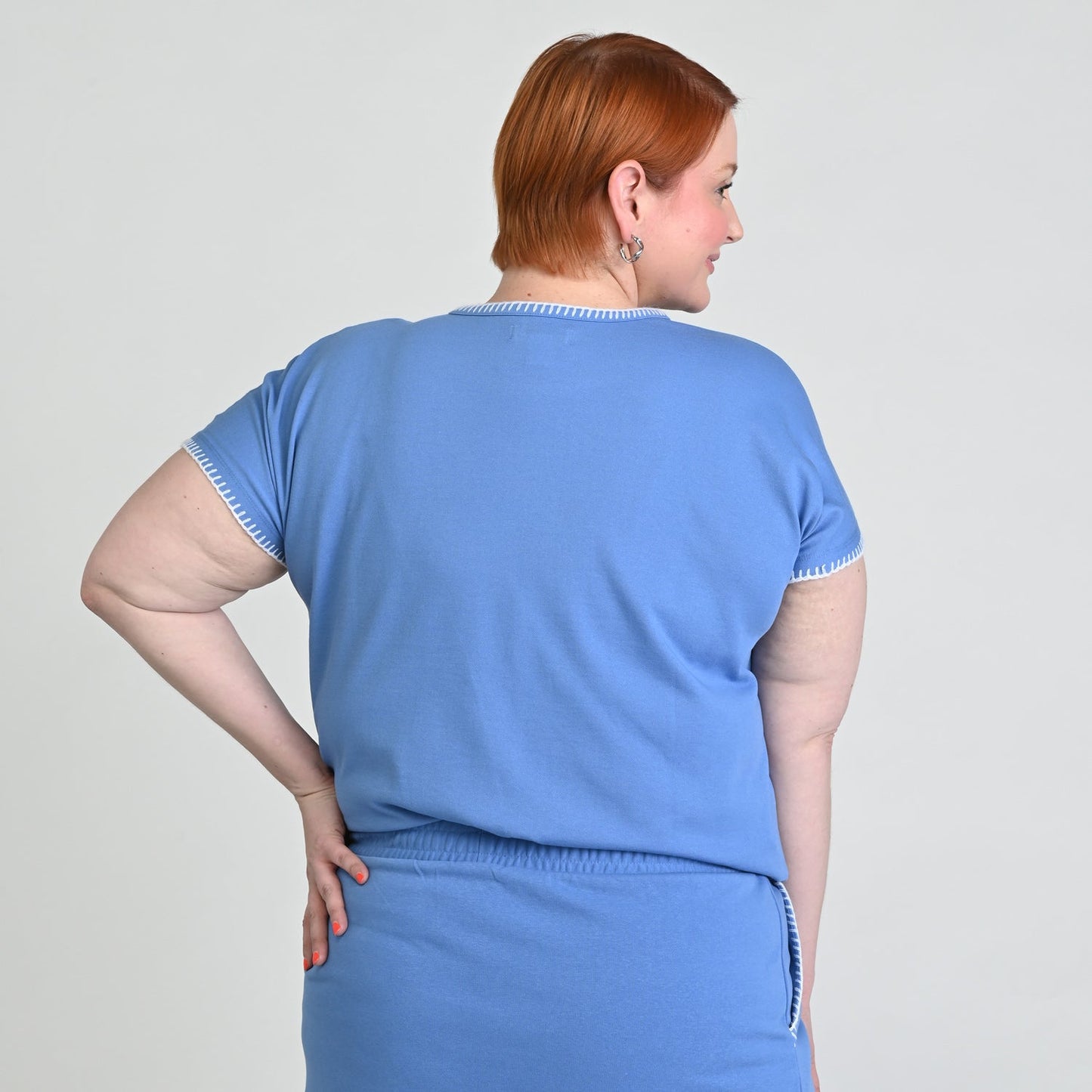 Christopher & Banks Relaxed Restyled Whip Stitch Dolman Sleeve Tee