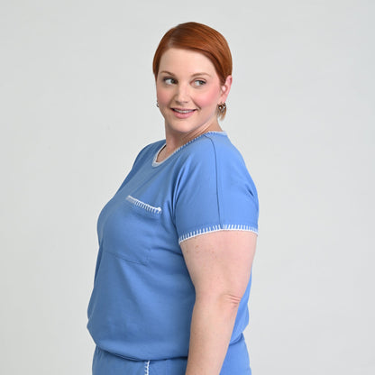 Christopher & Banks Relaxed Restyled Whip Stitch Dolman Sleeve Tee