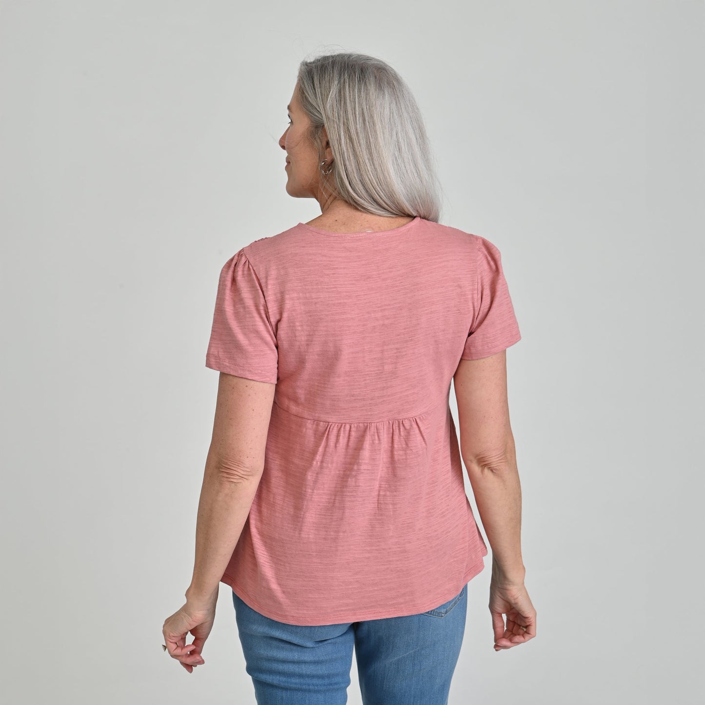 Christopher & Banks Embroidered Short Sleeve Top