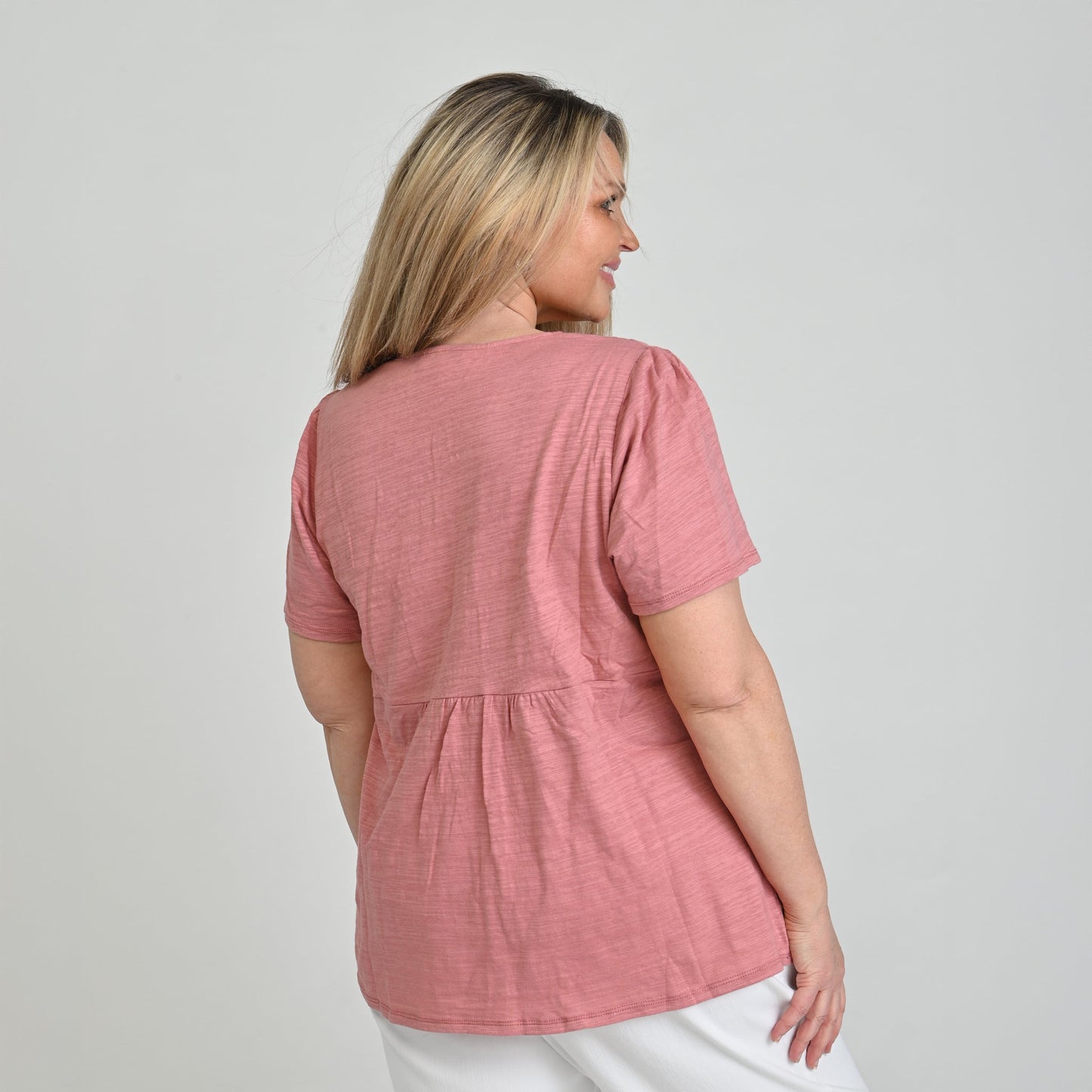 Christopher & Banks Embroidered Short Sleeve Top