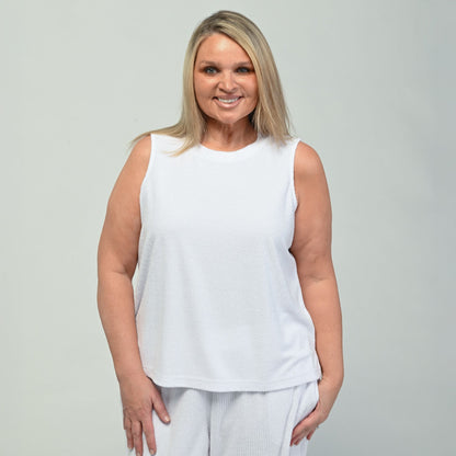 Christopher & Banks Relaxed Restyled Terry Tank