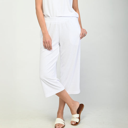 Christopher & Banks Relaxed Restyled Pull On Terry Cropped Pant