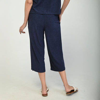 Christopher & Banks Relaxed Restyled Pull On Terry Cropped Pant