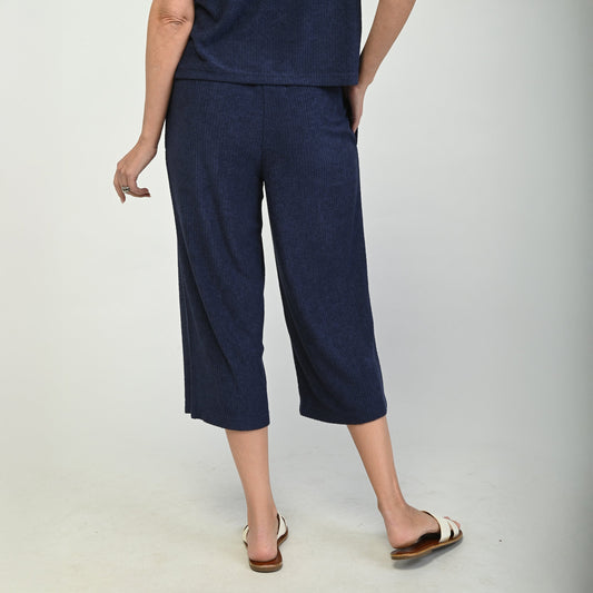 Christopher & Banks Relaxed Restyled Pull On Terry Cropped Pant