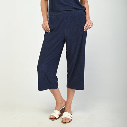 Christopher & Banks Relaxed Restyled Pull On Terry Cropped Pant
