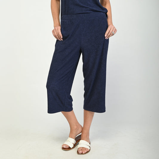 Christopher & Banks Relaxed Restyled Pull On Terry Cropped Pant