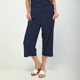 Christopher & Banks Relaxed Restyled Pull On Terry Cropped Pant