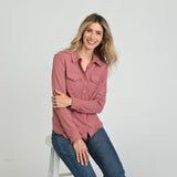 Christopher & Banks Long Sleeve Knit Button Up Top