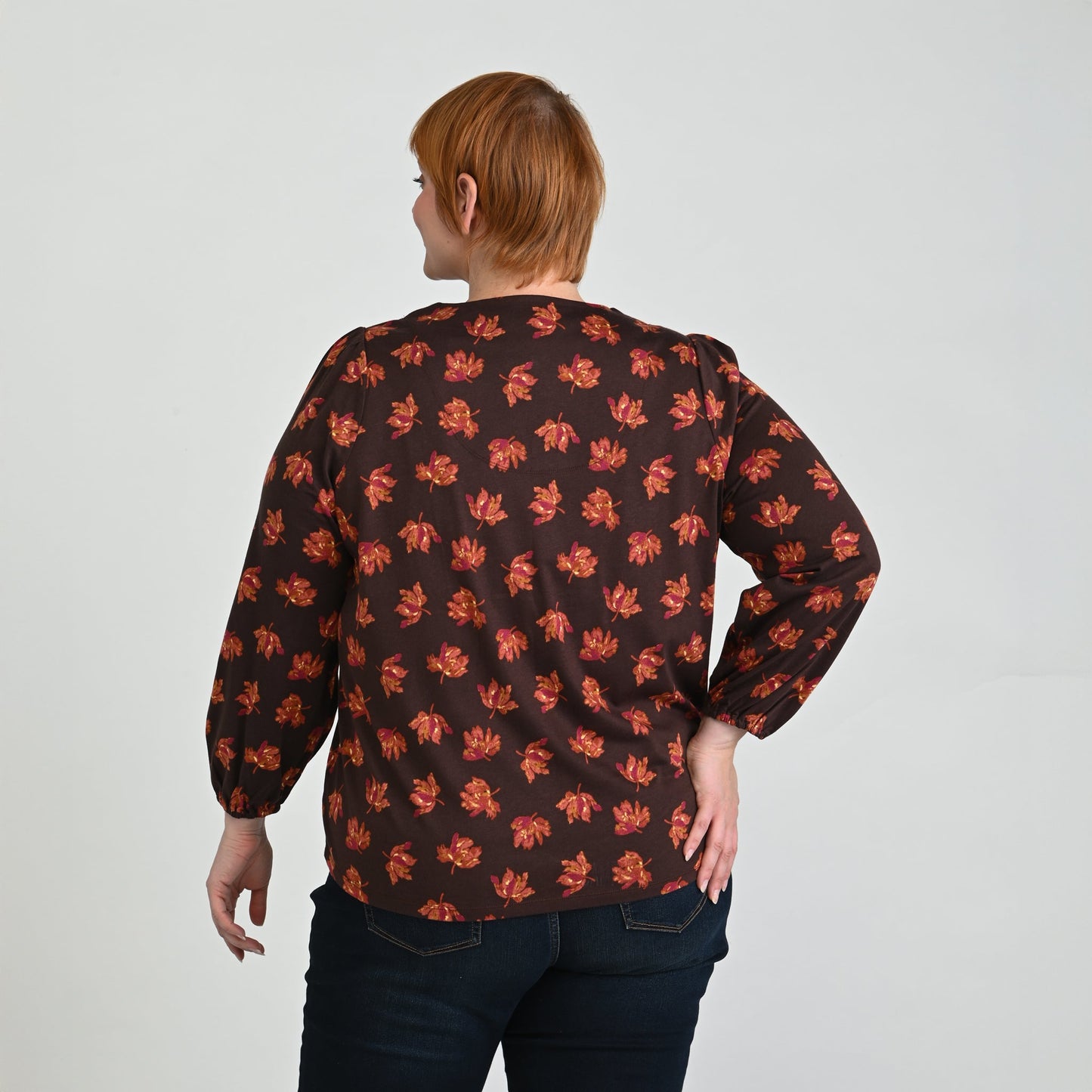 Christopher & Banks Embroidered Tie Neck Peasant Top