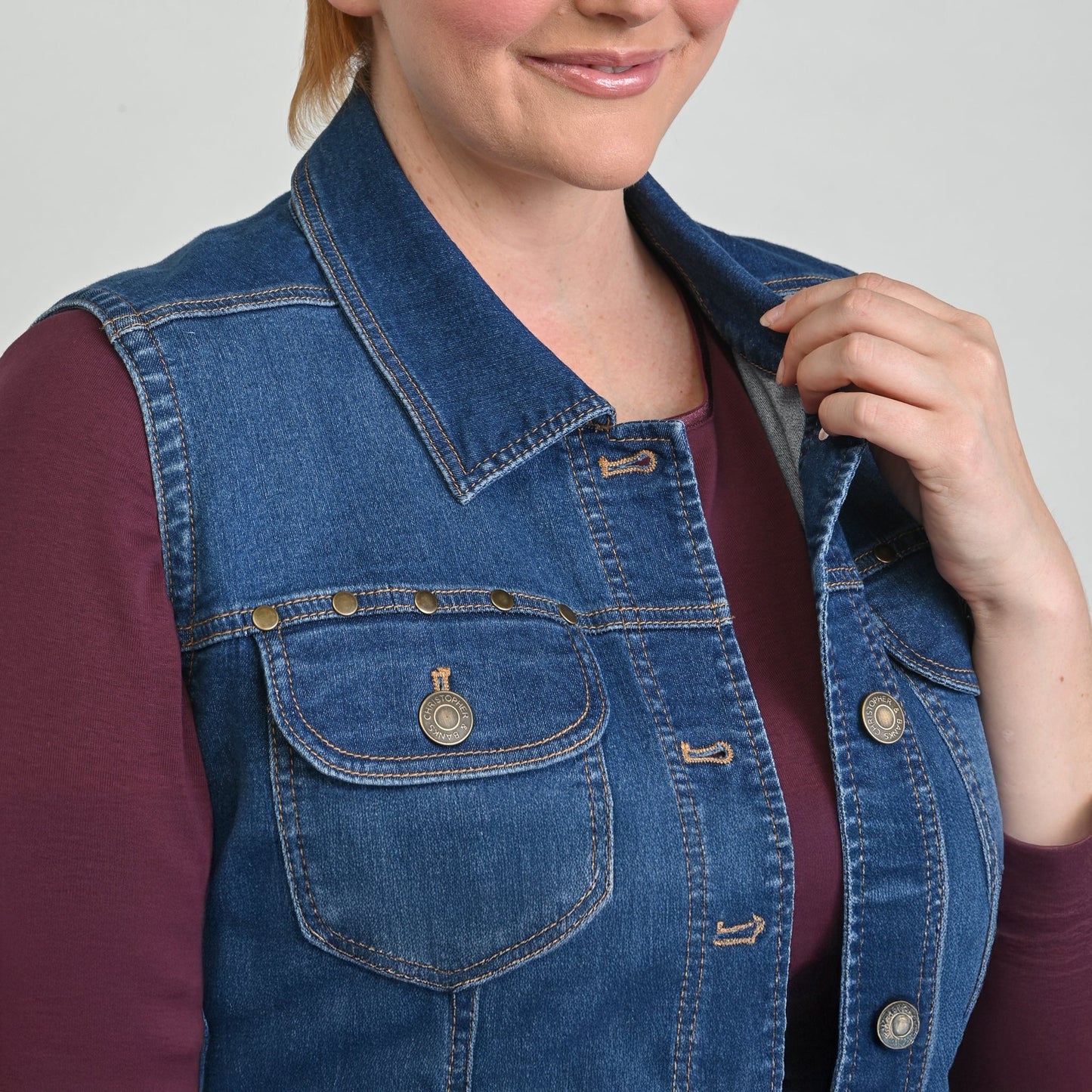 Christopher & Banks Denim Vest
