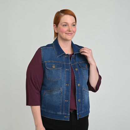 Christopher & Banks Denim Vest
