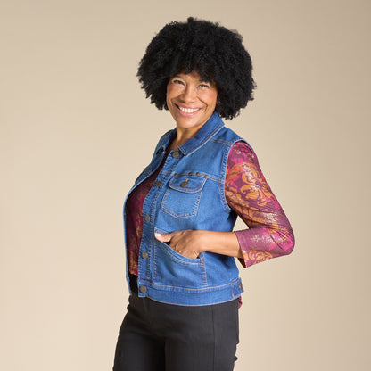 Christopher & Banks Denim Vest