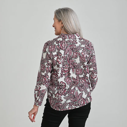Christopher & Banks Floral Button Down Shirt
