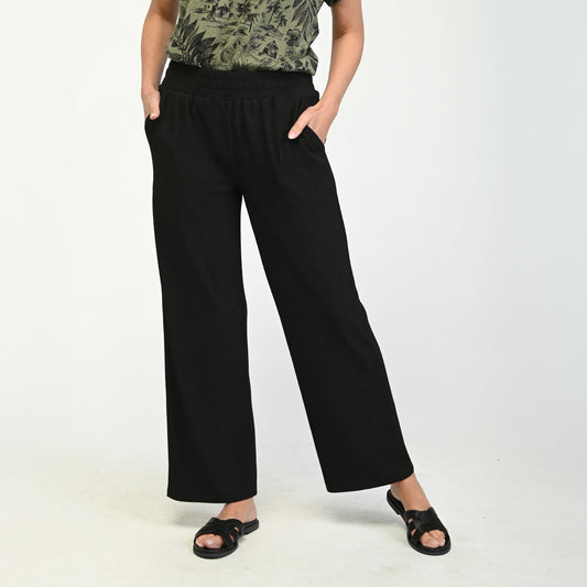 Christopher & Banks Flowy Pull On Ribbed Knit Pant