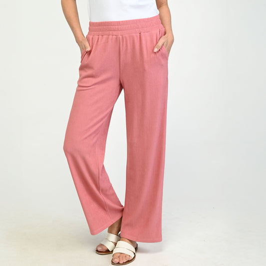 Christopher & Banks Flowy Pull On Ribbed Knit Pant