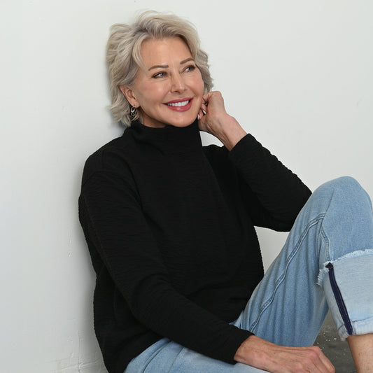 Christopher & Banks Relaxed Restyled Jacquard Knit Pullover