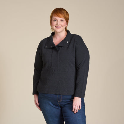 Christopher & Banks Relaxed Restyled Jacquard Knit Pullover