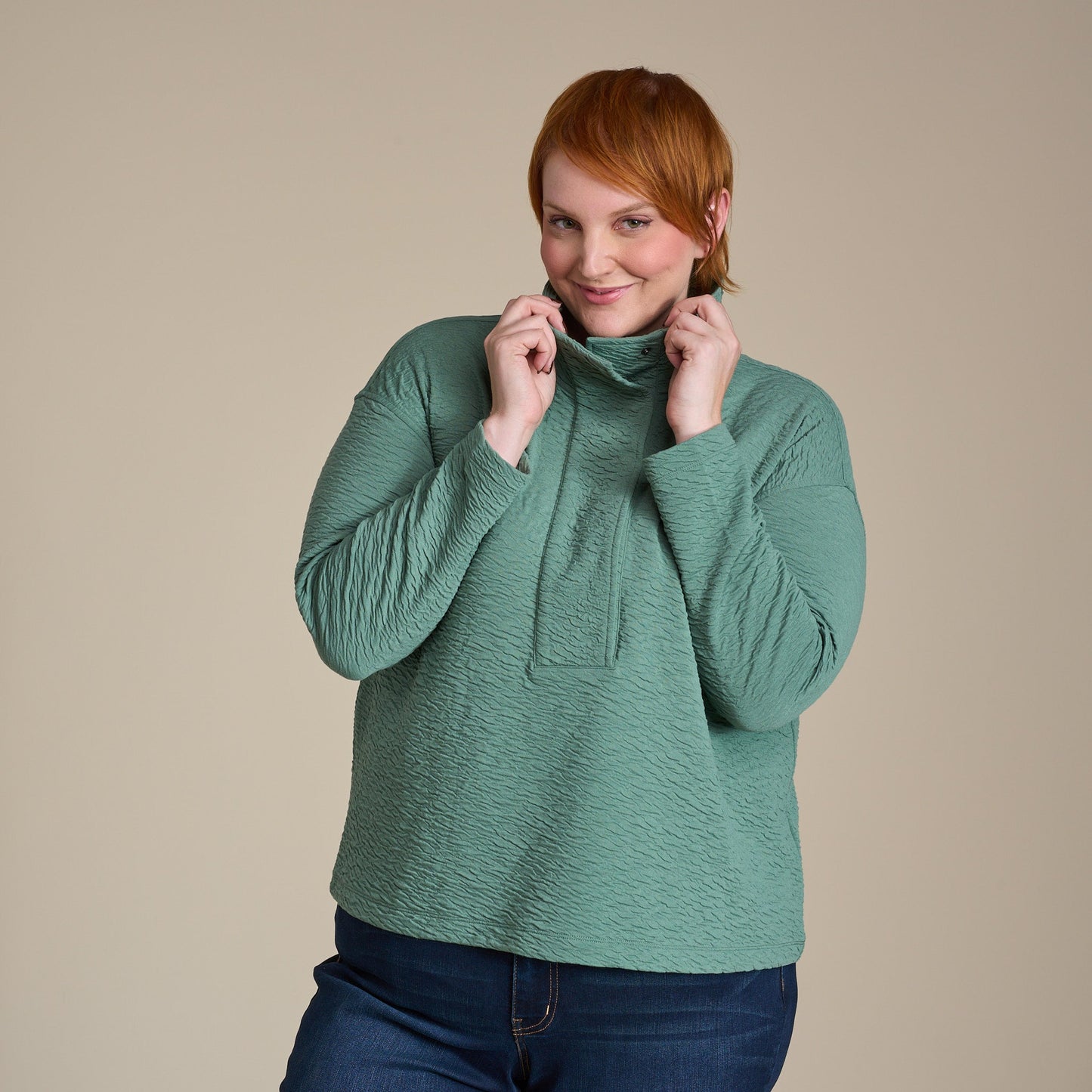 Christopher & Banks Relaxed Restyled Jacquard Knit Pullover