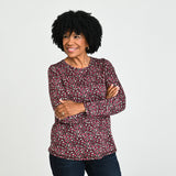 Christopher & Banks Relaxed Restyled Animal Print Long Sleeve Tee