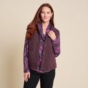 Christopher & Banks Relaxed Restyled Quilted Knit Vest