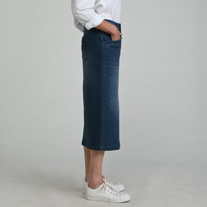 Christopher & Banks Denim Midi Skirt